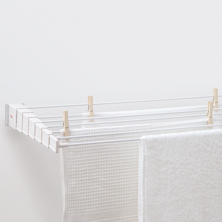 Drying Rack, Wall mount, TENDEDERO TELESÓPICO, 80 x 37 cm, White