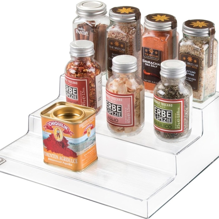 Rack, 3-Tiered, LINUS STADIUM ORGANIZER, 25,4 x 22,2 x H 8,9 cm, Transparent