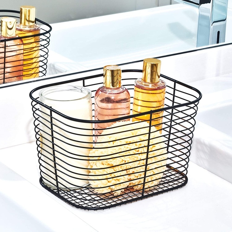 Wire basket, VIENNA LARGE, 24 x 19 x H 19 cm , Black