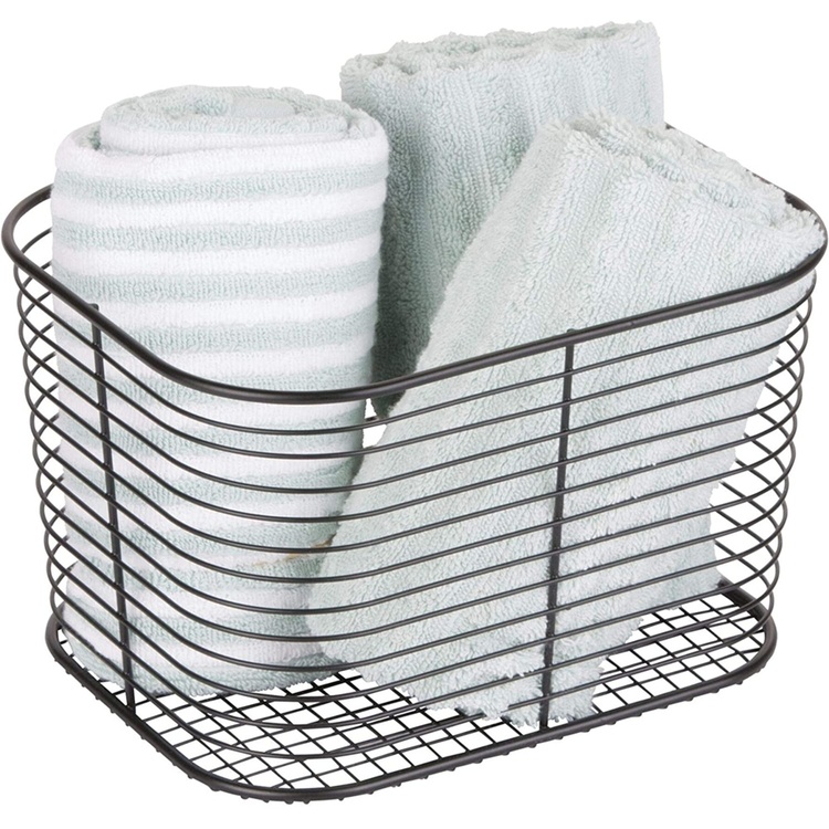 Wire basket, VIENNA LARGE, 24 x 19 x H 19 cm , Black