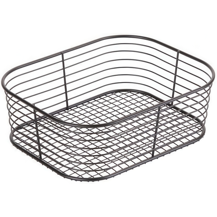 Wire basket, VIENNA SMALL, 24 x 19 x H 8 cm , Black