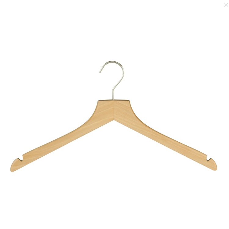 Hanger in Wood with skirt holders, MAWA CLASSIC, 41 cm, Natural