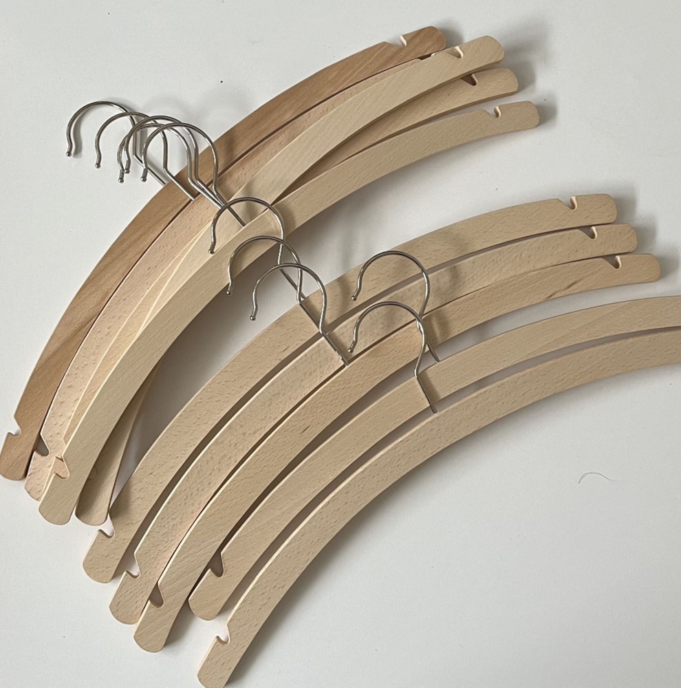 Hanger in Wood with skirt holders, MAWA RETRO, 42 cm, Natural