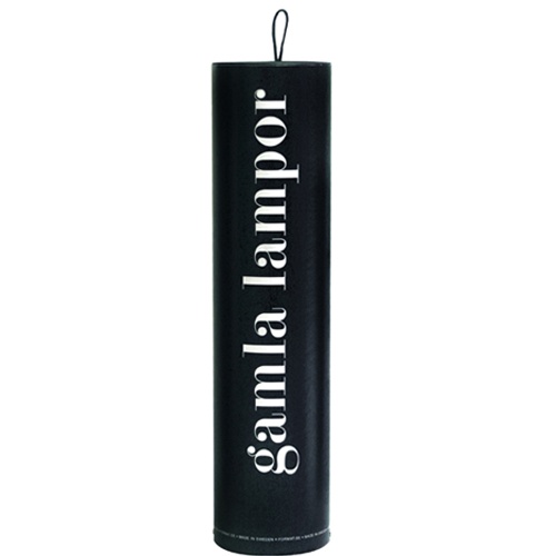 Tube for recycling, Old light bulbs, GAMLA LAMPOR, Ø 10 x H 42 cm, Black