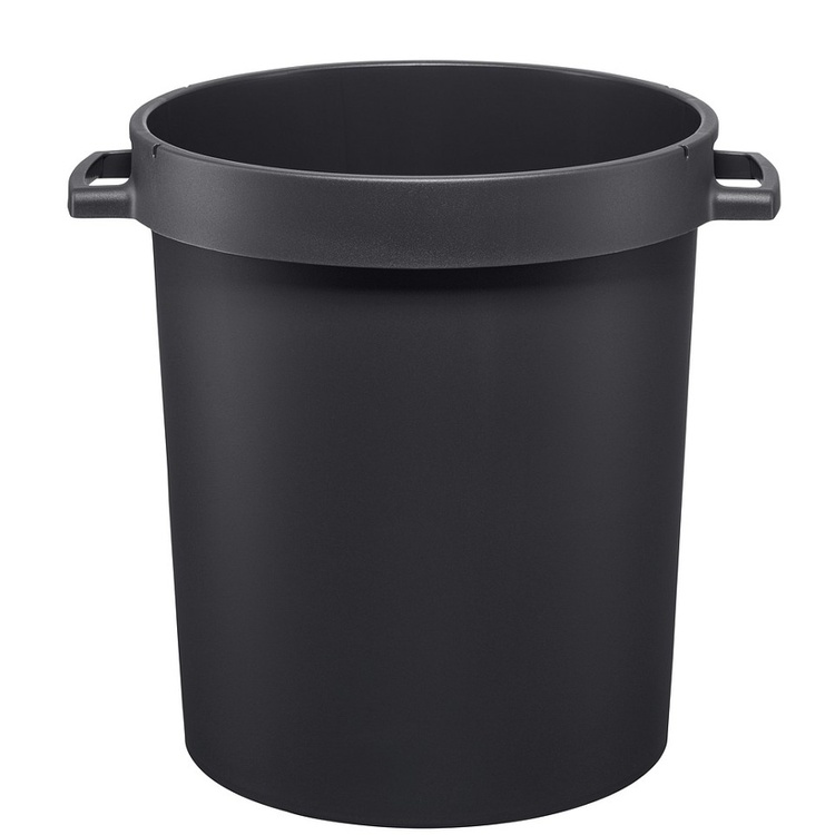 Bin with Handles, 45 L, WATER BARREL, 42 x 51 x H 46 cm, Black