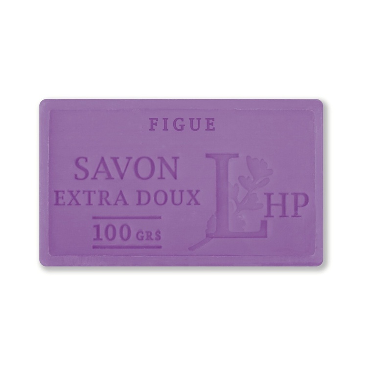 Soap with Fig, 100 g, SAVON DE MARSEILLE FIGUE, 8,5 x 5 x H 2,5 cm, Purple