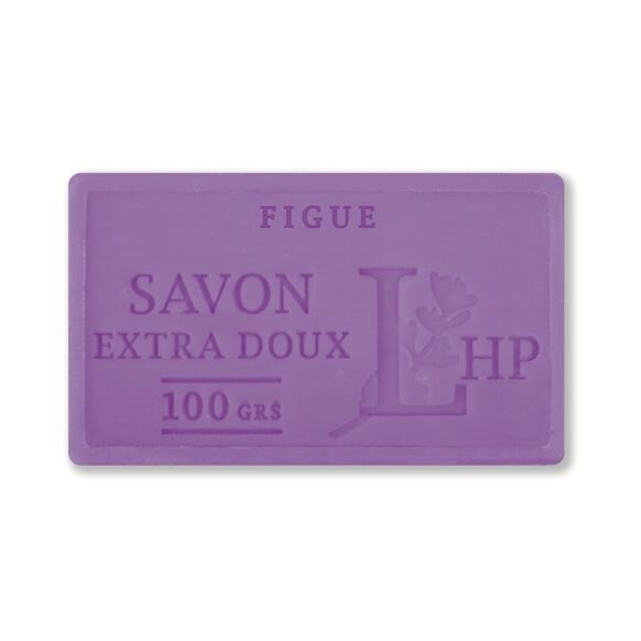 Soap with Fig, 100 g, SAVON DE MARSEILLE FIGUE, 8,5 x 5 x H 2,5 cm, Purple