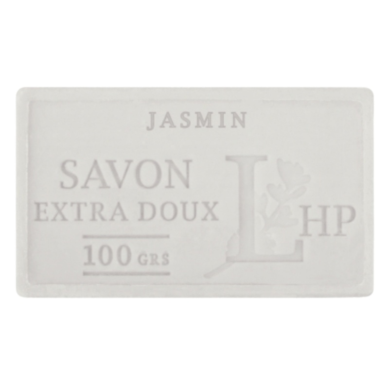 Soap scented with jasmine., 100 g, SAVON DE MARSEILLE JASMIN, 8,5 x 5 x H 2,5 cm, OffWhite