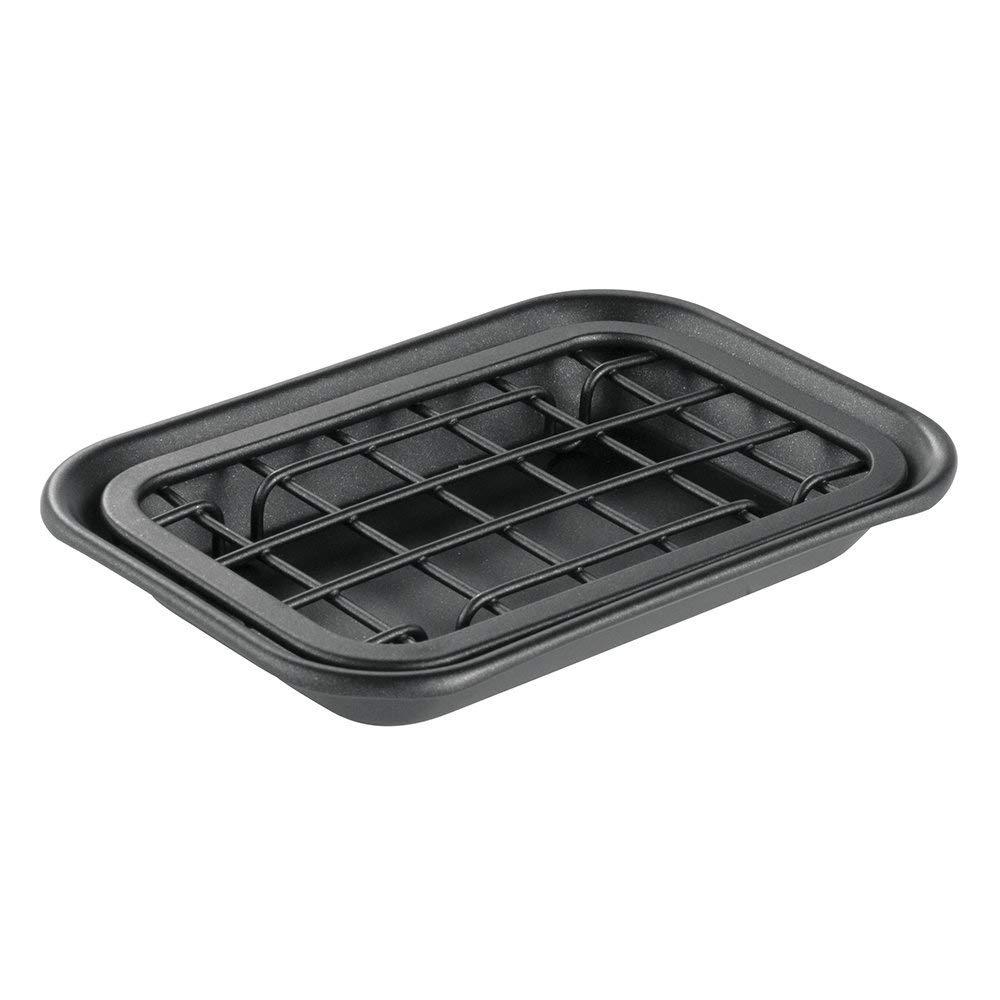 Soap cup, Self Draining, GIA SOAP DISH, 14,5 x 10 x H 2 cm, Matte black