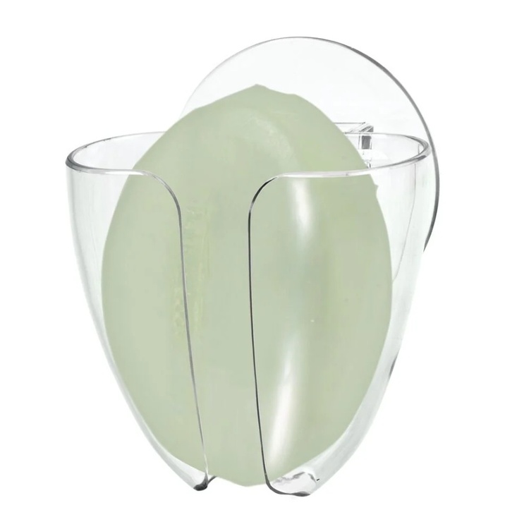 Soap tray with suction cup, SOAP HOLSTER, Clear