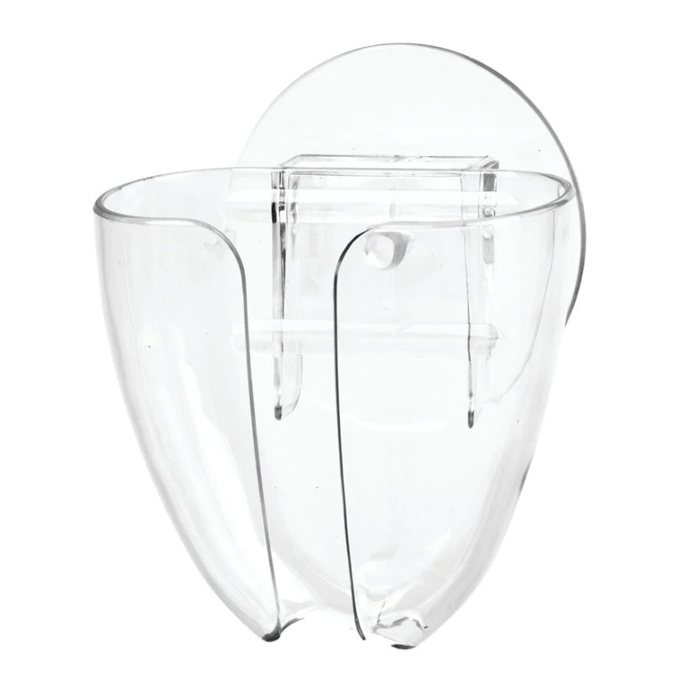 Soap tray with suction cup, SOAP HOLSTER, Clear