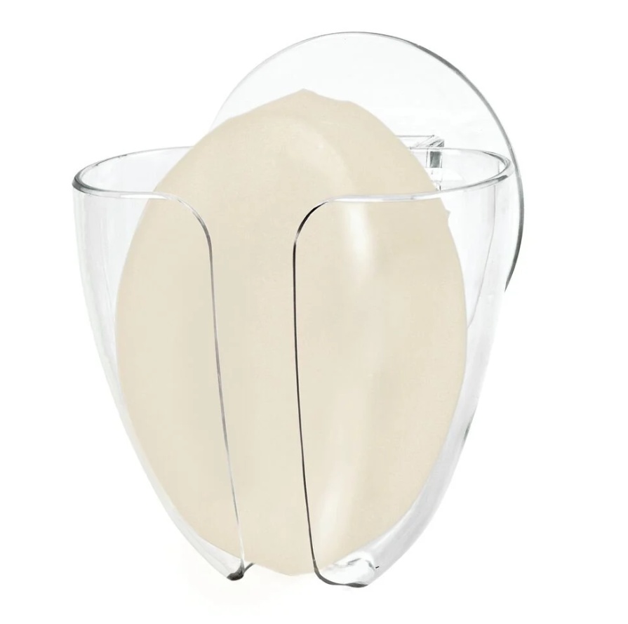 Soap tray with suction cup, SOAP HOLSTER, Clear