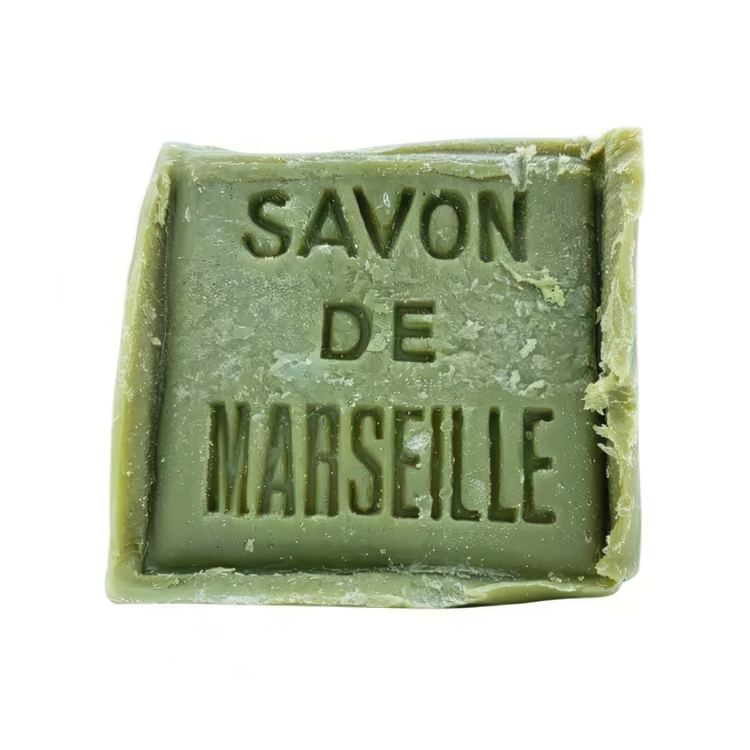 Soap Cube with Olive oil, 300 g, SAVON DE MARSEILLE HUILE D'OLIVE LARGE, Olive Green