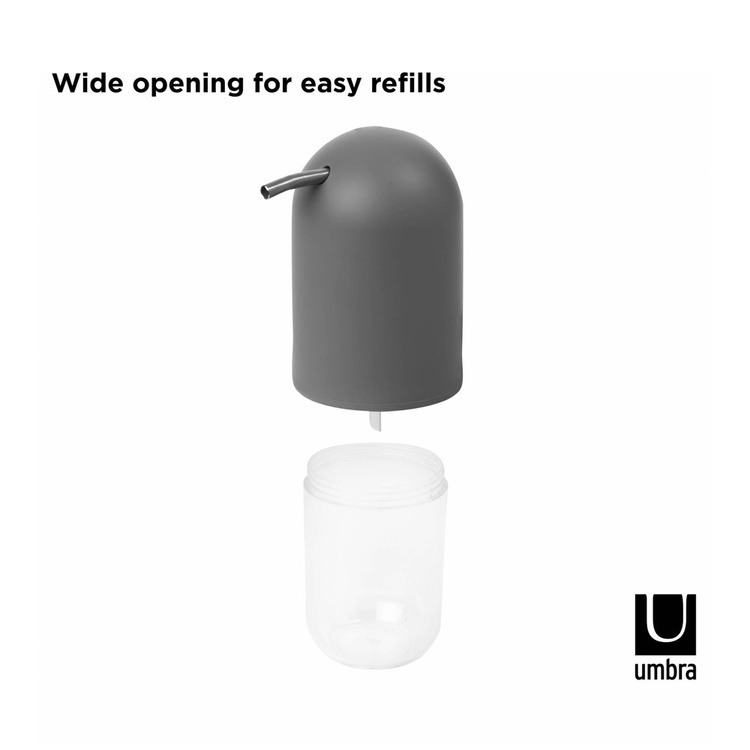 Soap pump, TOUCH, Ø 7 x H 14 cm, Umbra, Grey