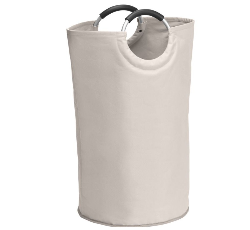 Laundry basket / Bag, 69 L, JUMBO, Ø 38 x H 72 cm, Off white