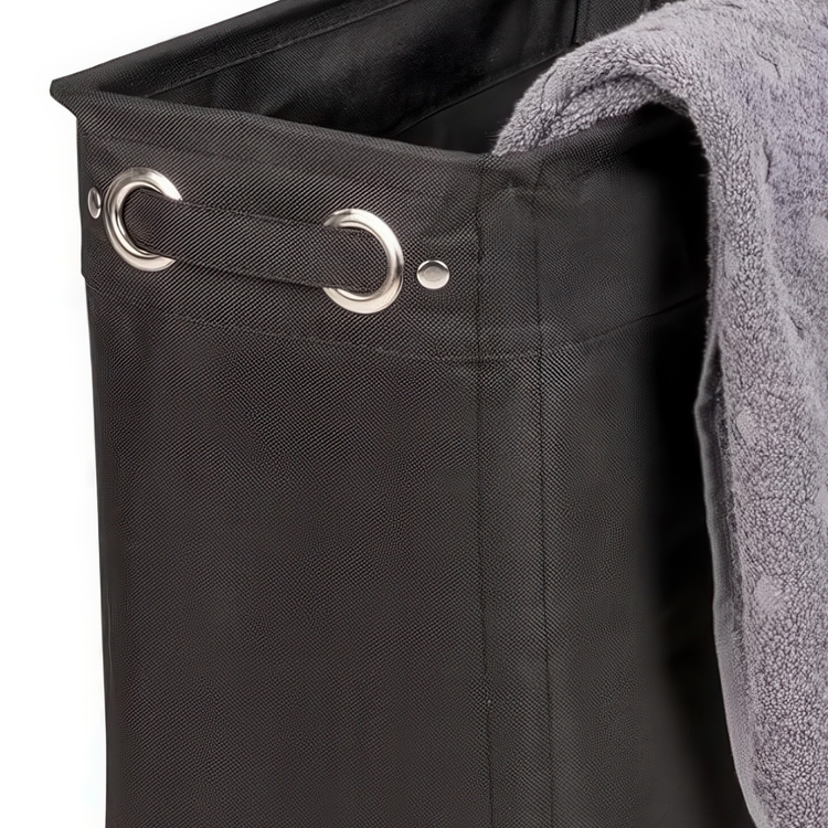 Laundry basket on wheels, Slim, CORNO PRIME, 18,5 x 40 x H 60 cm, Black 