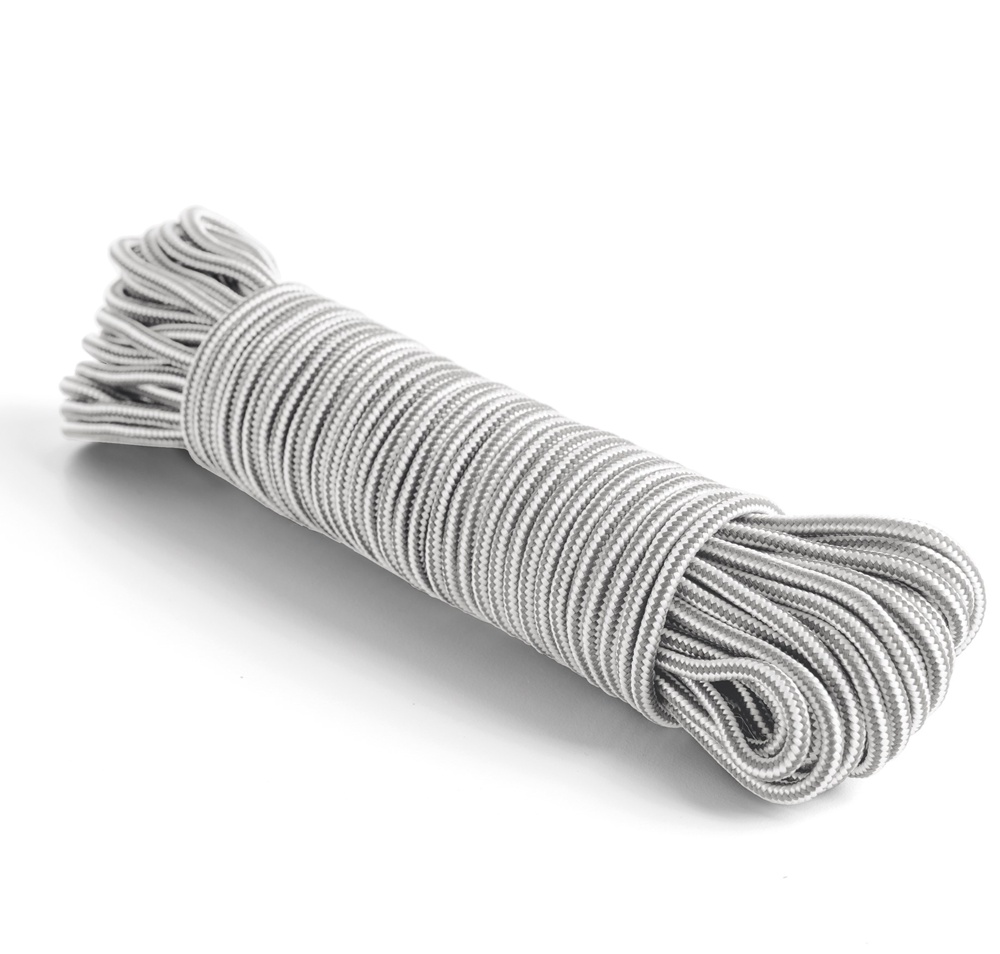 Laundry Rope, Nylon textile, CUERDA DE TENDIDO, 20 Metre, Silver grey