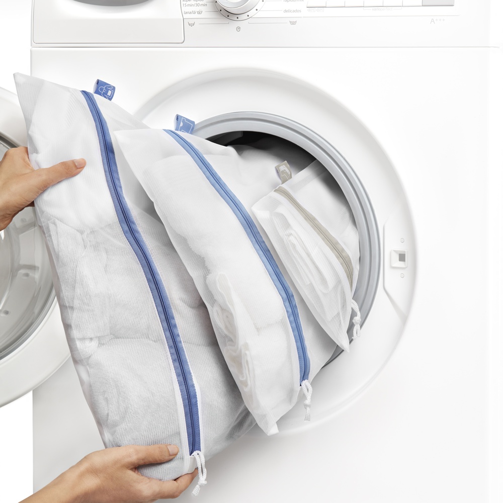 Laundry / Washing bags, Set of 3, BOLSAS PREMIUM, S 30x20, M 50 x 40, L 70 x 50 cm, White