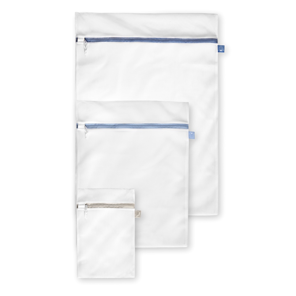 Laundry / Washing bags, Set of 3, BOLSAS PREMIUM, S 30x20, M 50 x 40, L 70 x 50 cm, White