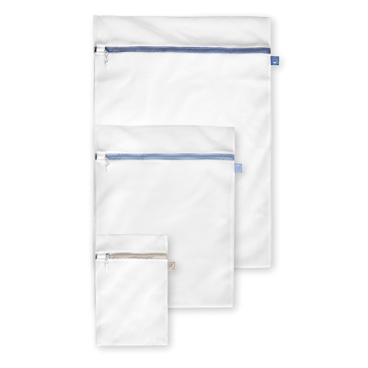 Laundry / Washing bags, Set of 3, BOLSAS PREMIUM, S 30x20, M 50 x 40, L 70 x 50 cm, White