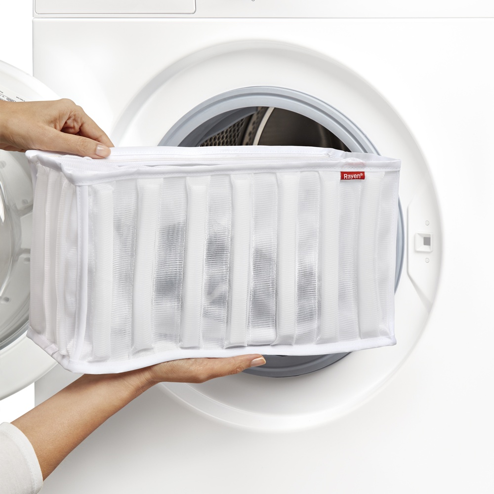 Laundry / Washing bag for shoes, FOOTWEAR, 34 x16 x H 19 cm, white