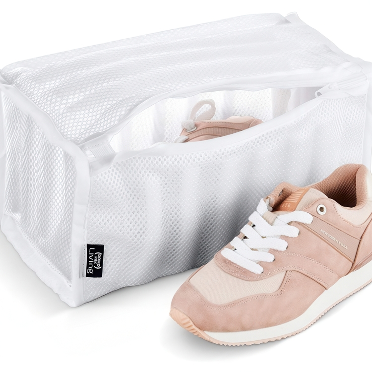 Laundry / Washing bag for shoes, LAVAGGIO SCARPE, 35x18 xH18 cm, white