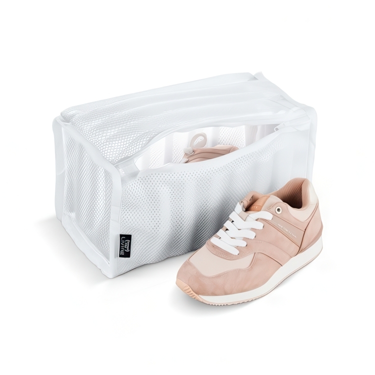 Laundry / Washing bag for shoes, LAVAGGIO SCARPE, 35x18 xH18 cm, white