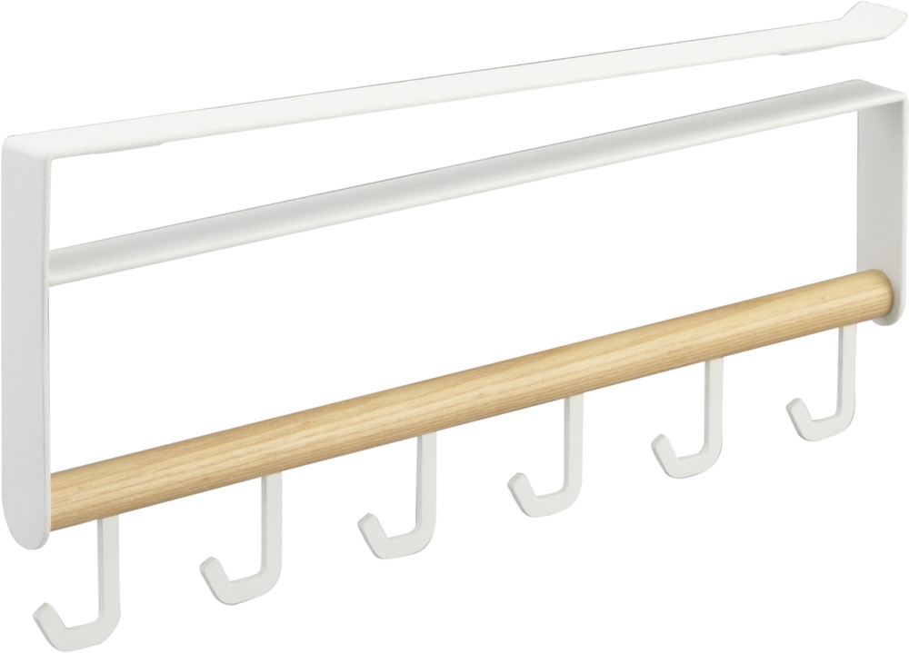 Under Shelf storage, 6 hooks, TOSCA UTINSIL HOOKS, Yamazaki, White