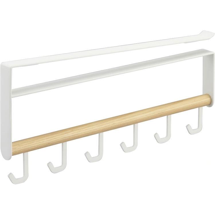 Under Shelf storage, 6 hooks, TOSCA UTINSIL HOOKS, Yamazaki, White