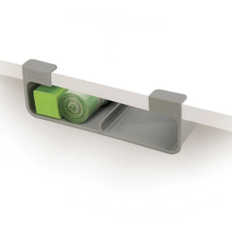 Under Shelf Organiser, CUPBOARD STORE FILM & FOIL, 26 x 22 x H 9 cm, Joseph Joseph, Grey