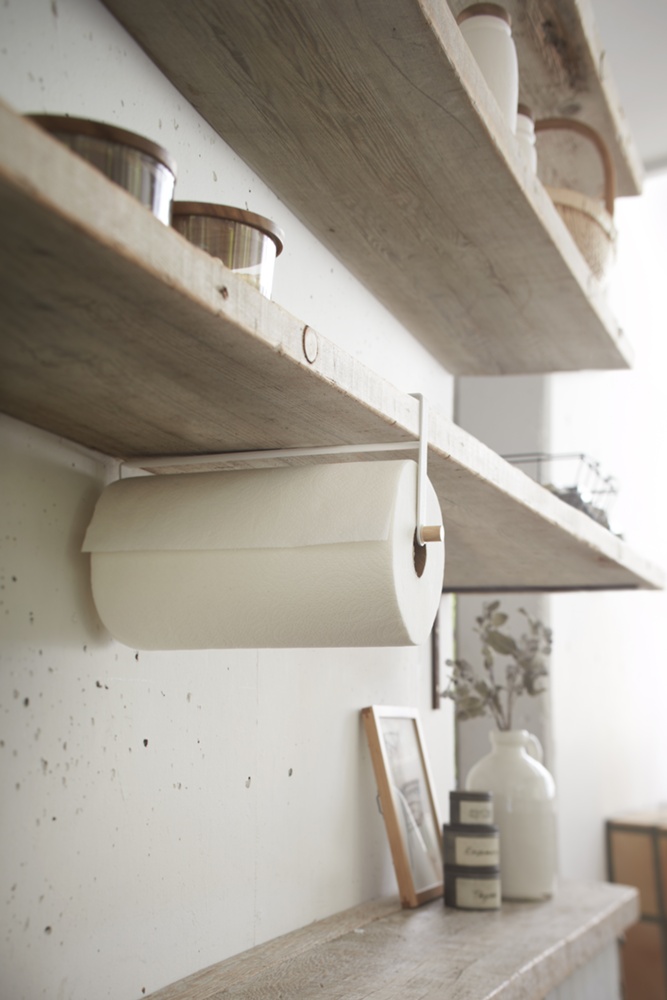 Under shelf paper towel holder, TOSCA, Yamazaki, White