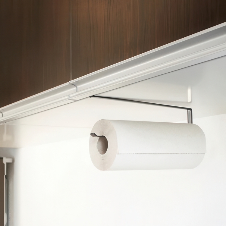 Under shelf holder for kitchen towels, TOWER KITCHEN PAPER TOWEL, Yamazaki, Black