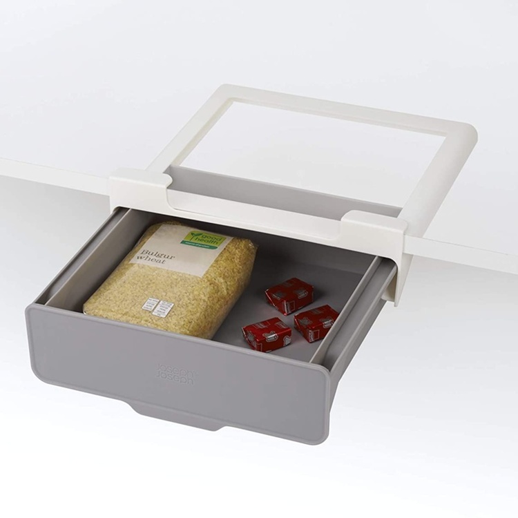 Under Shelf Drawer, CUPBOARD STORE UNDER SHELF, Joseph Joseph, 23,5 x 21 cm H 7 cm, Grey