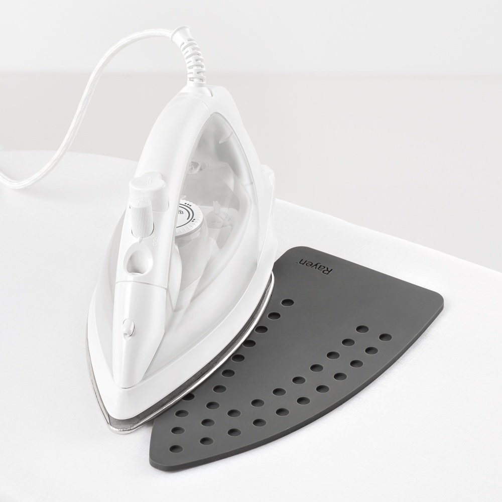 Base for ironing, Silicone, RAYEN, 13 x 27 cm, Grey