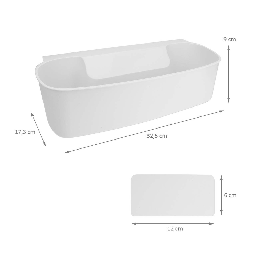 Collecting tray for kitchen waste - including scraper, AUFFANGSCHALE, white