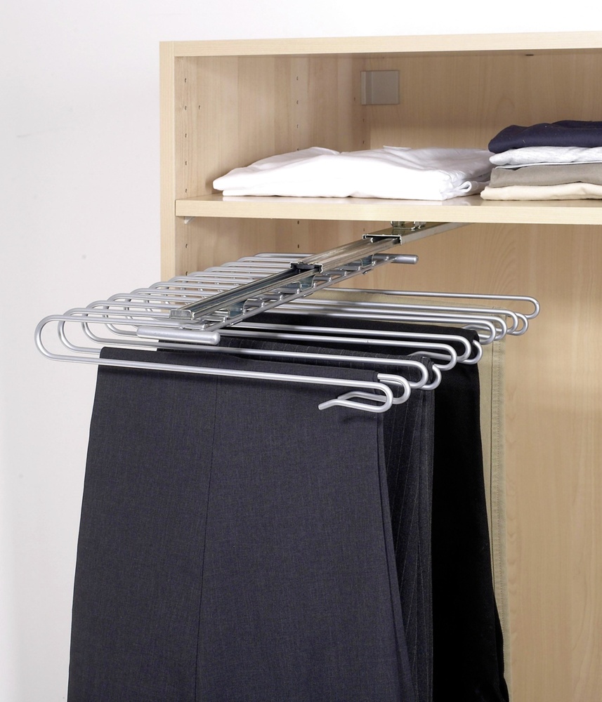 Pull Out Hanger for trousers, SCHRANKAUSZUG, Silver