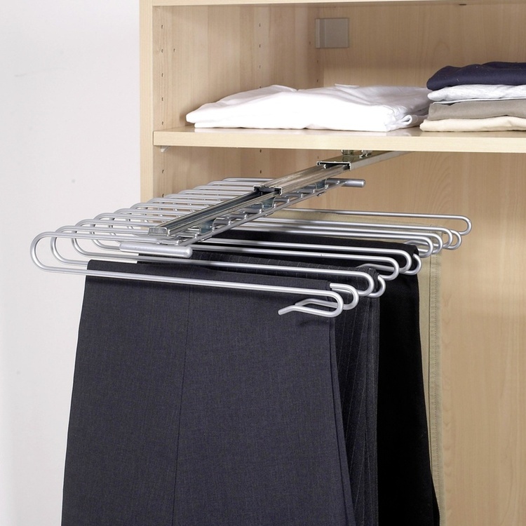Pull Out Hanger for trousers, SCHRANKAUSZUG, Silver