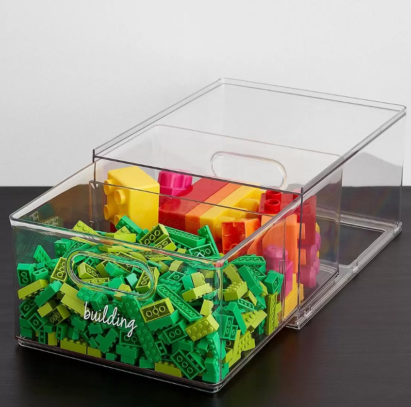 Storage Drawer with divider, THE HOME EDIT ALL PURPOSE DRAWER, 27,3 x 35,6 x H 17 cm, Transparent