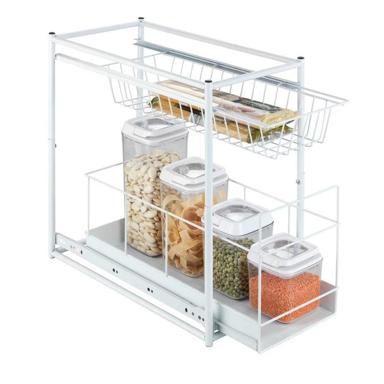 Pull-out storage baskets for cabinet, WANJA, 45 x 23 x H45 cm, White