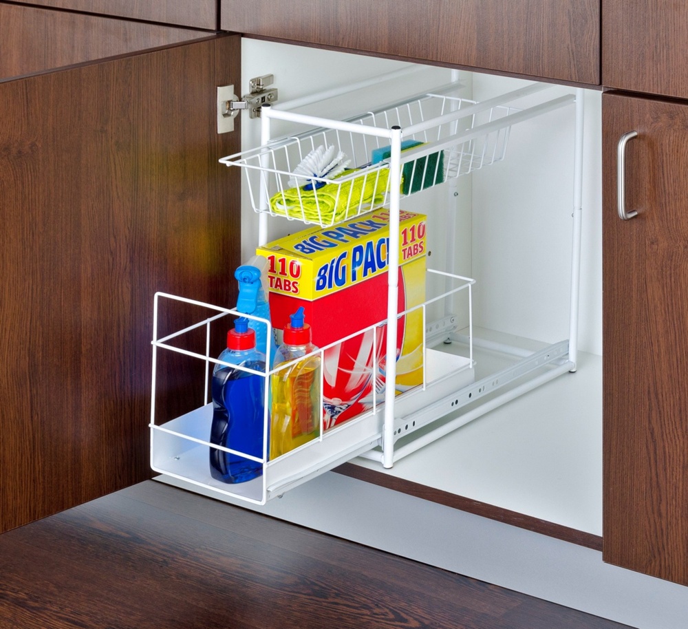 Pull-out storage baskets for cabinet, WANJA, 45 x 23 x H45 cm, White