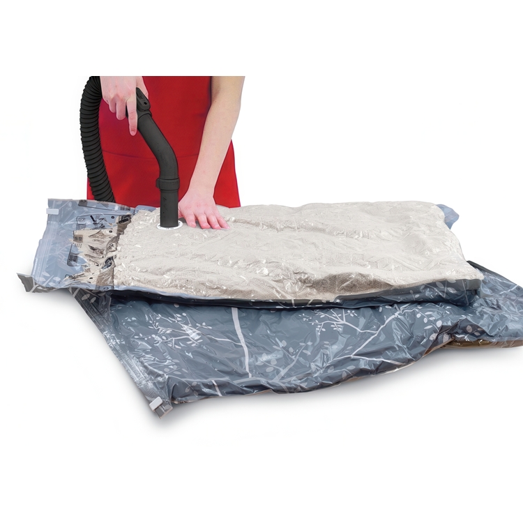 Vacuum bags, Set of 2, DOMO FLAT XL, 105 x 70 cm, Black / Transparent
