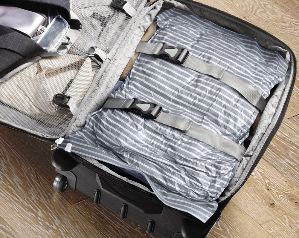 Vacuum bags, set of 3, LIVING TRAVEL MEDIUM, 50 x 40 cm, Clear / Grey