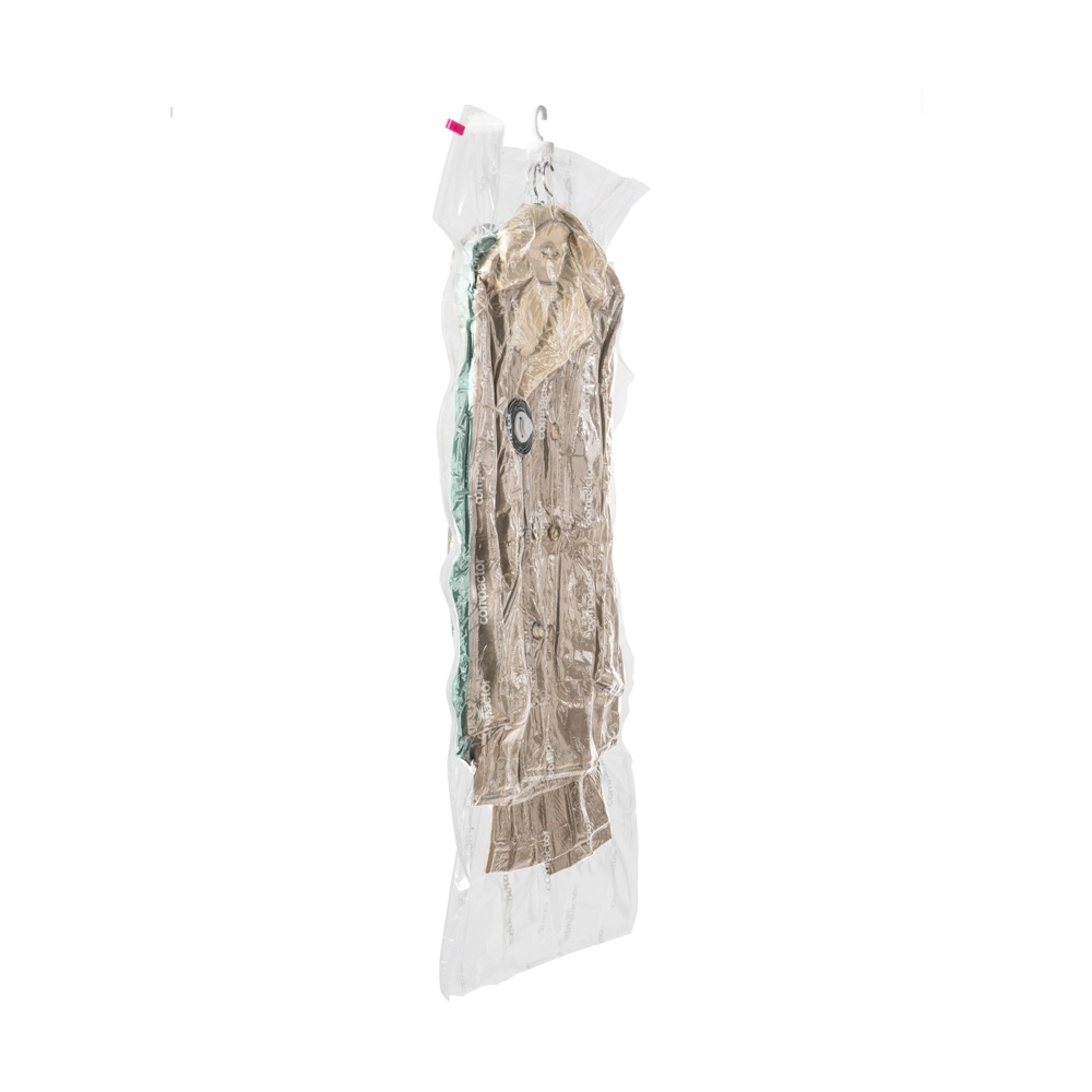 Vacuum bag with hanger, ESPACE LONG, 70 x 145 cm, Transparent