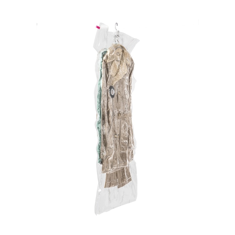 Vacuum bag with hanger, ESPACE LONG, 70 x 145 cm, Transparent