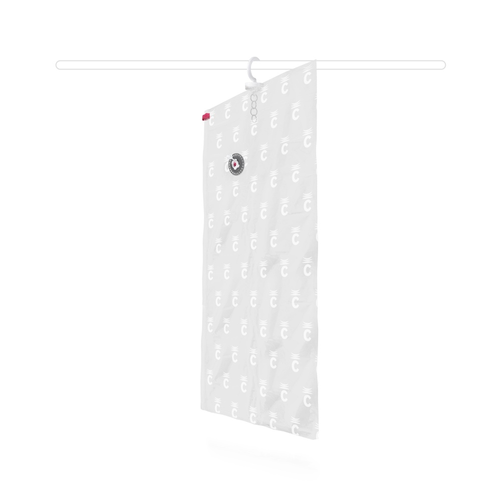 Vacuum bag with hanger, ESPACE LONG, 70 x 145 cm, Transparent