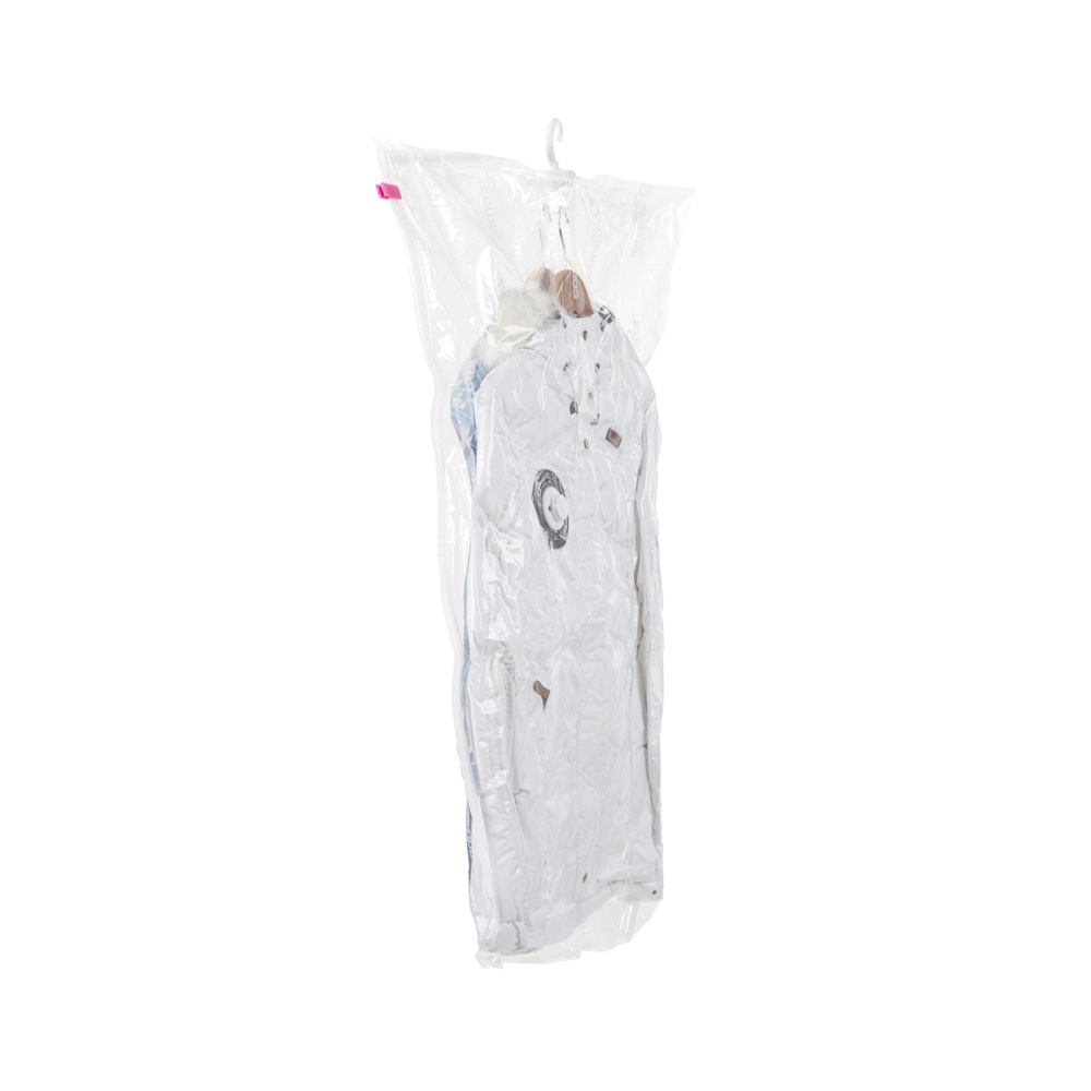 Vacuum bag with hanger, ESPACE SHORT, 70 x 105 cm, Transparent