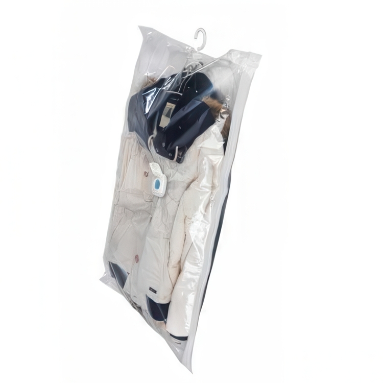 Vacuum bag with hanger, WENKO HOOK LARGE, 70 x H 105 cm, Clear