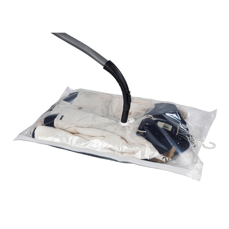 Vacuum bag with hanger, WENKO HOOK LARGE, 70 x H 105 cm, Clear