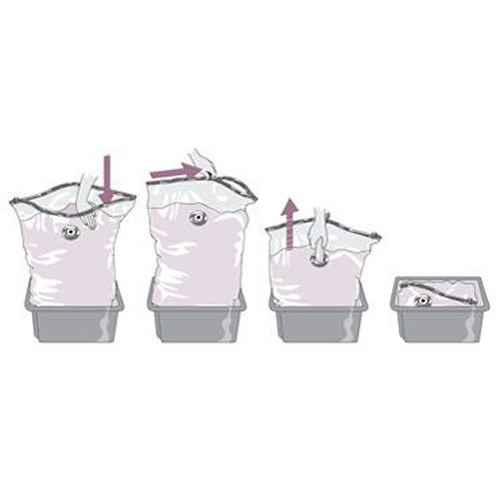 Vacuum bag, DOMO CUBE, 70 x 44 x H 105 cm, Clear / Grey