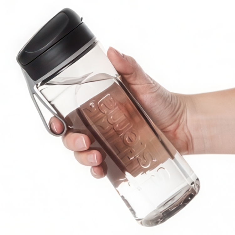 Water bottle, 600 ml, TRITAN SWIFT, Clear / Black